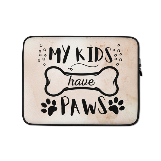 Laptop Sleeve 'My kids have paws'