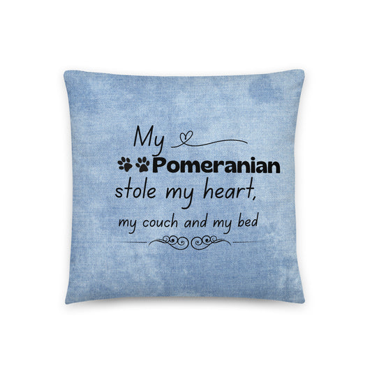 Pillow 'My Pomeranian stole..'
