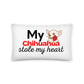 White Pillow 'My Chihuahua stole my heart'