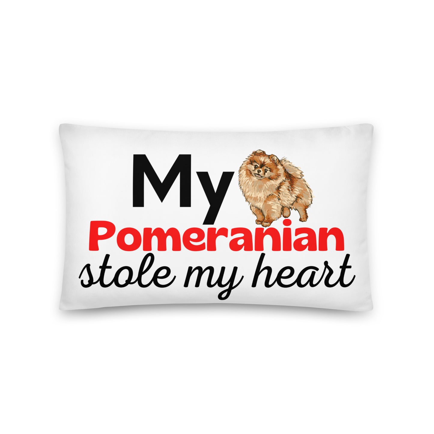 White Pillow 'My Pomeranian stole my heart'