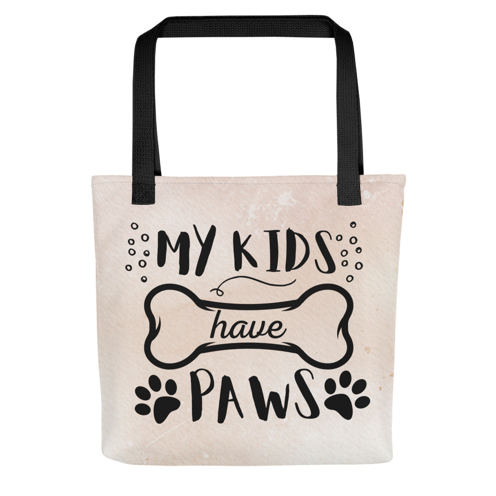 Tote bag 'My kids have paws'