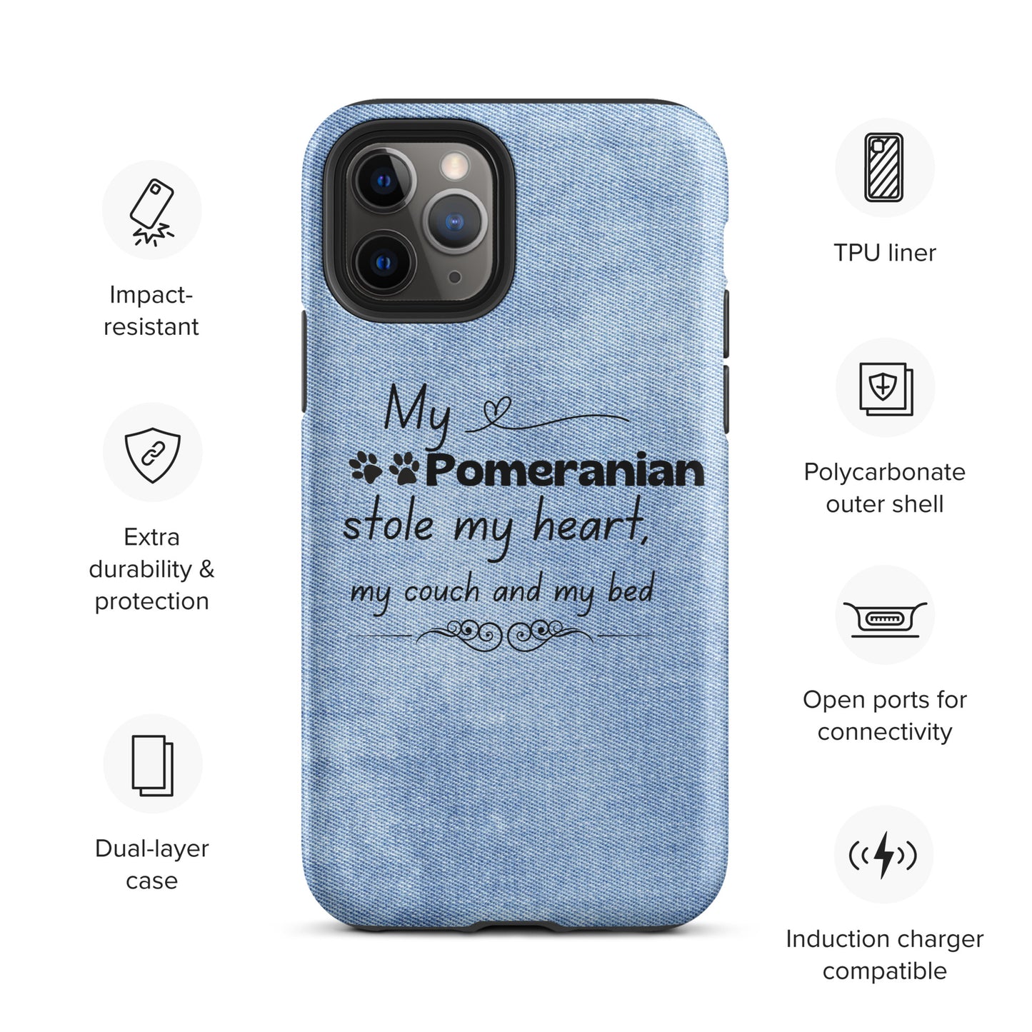 iPhone case 'My Pomeranian stole my heart..'