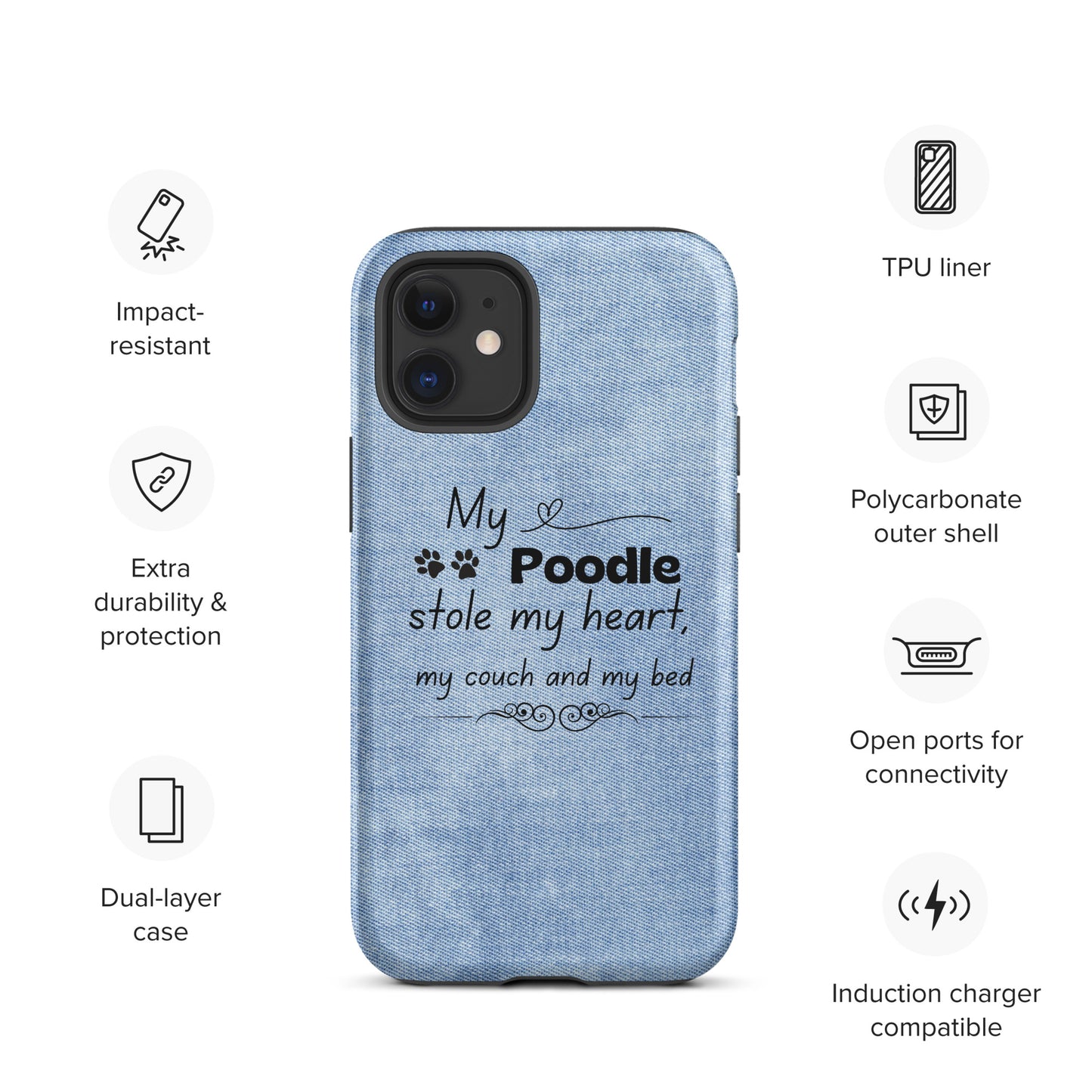 iPhone case 'My Poodle stole my heart..'