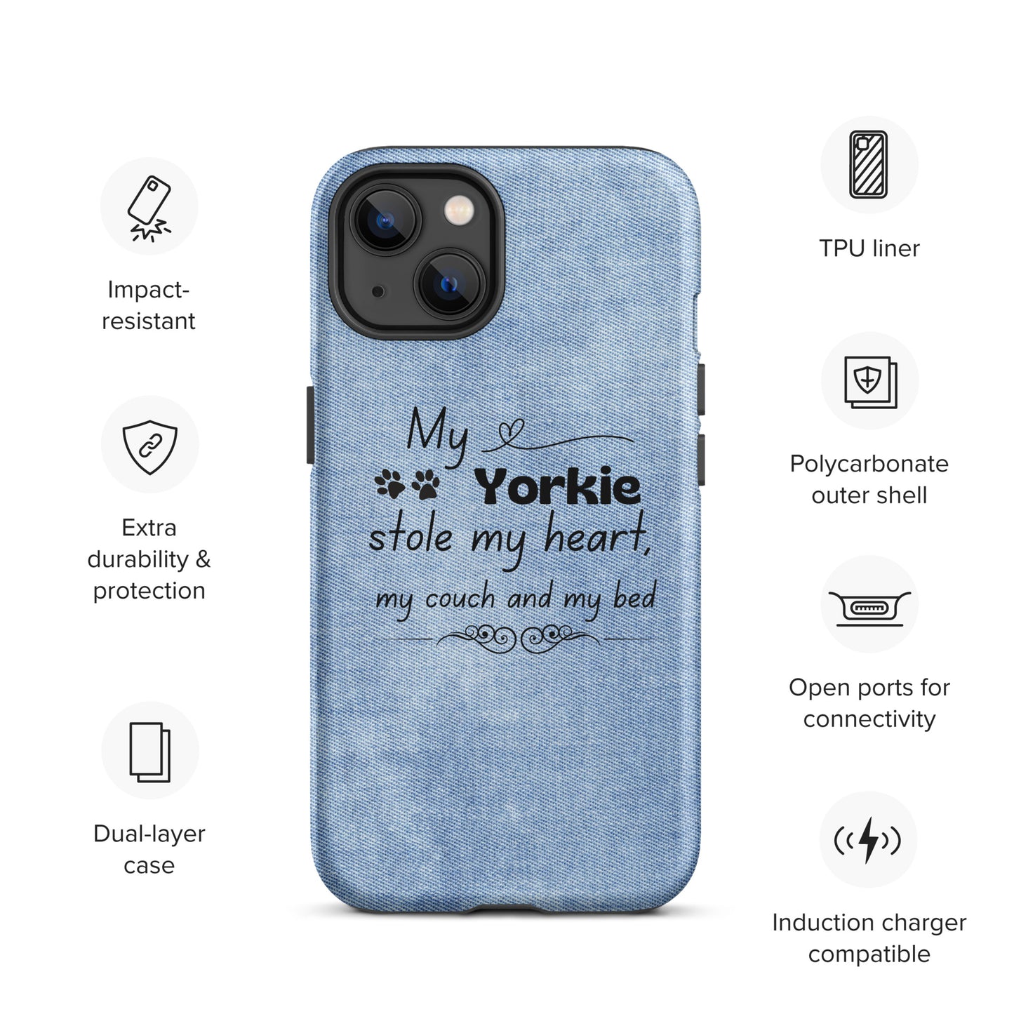iPhone case 'My Yorkie stole my heart..'