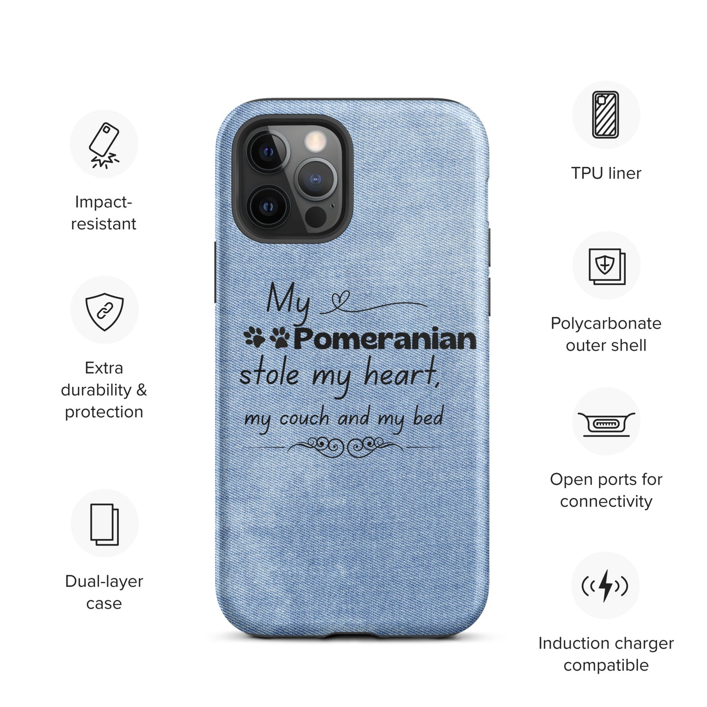 iPhone case 'My Pomeranian stole my heart..'