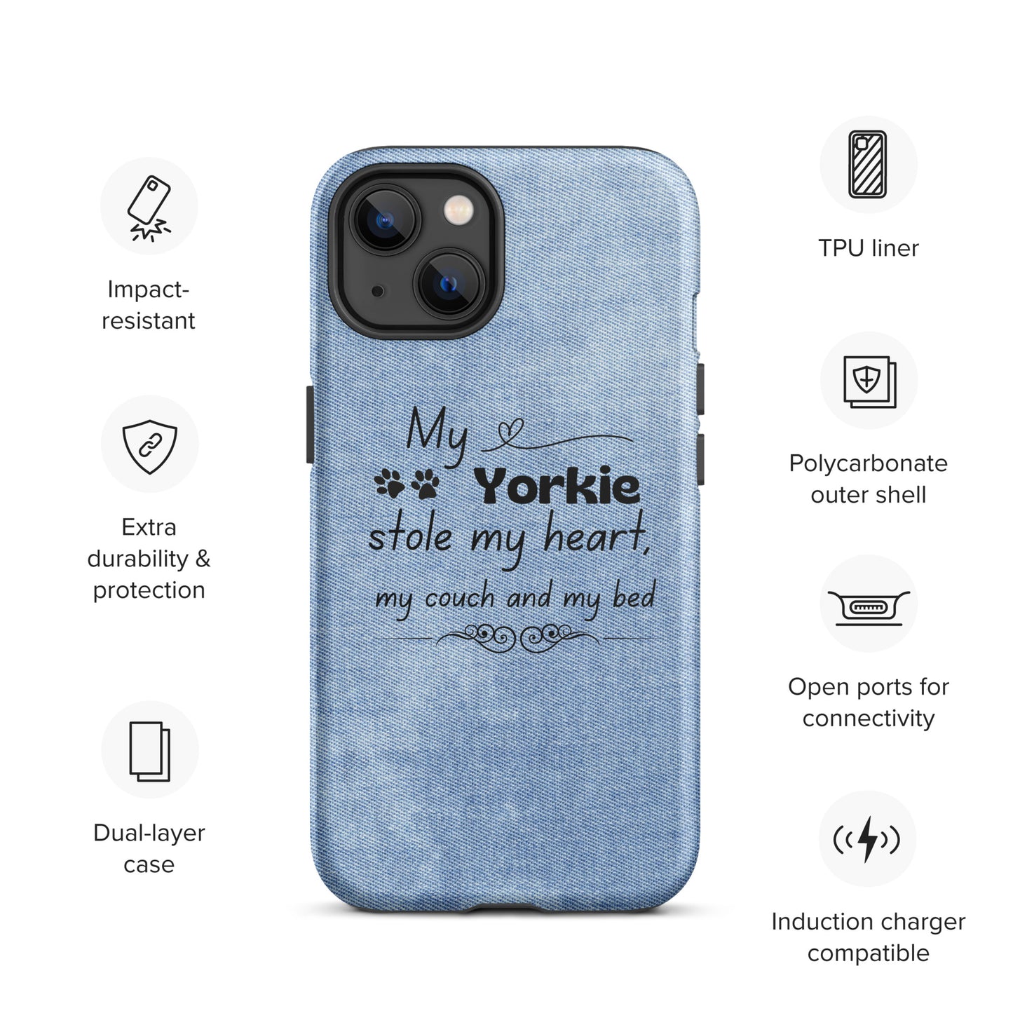 iPhone case 'My Yorkie stole my heart..'