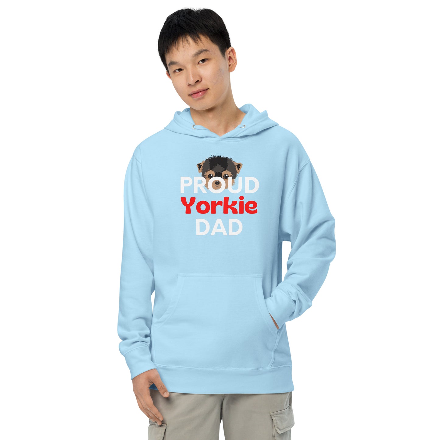 Men's hoodie 'PROUD Yorkie DAD'
