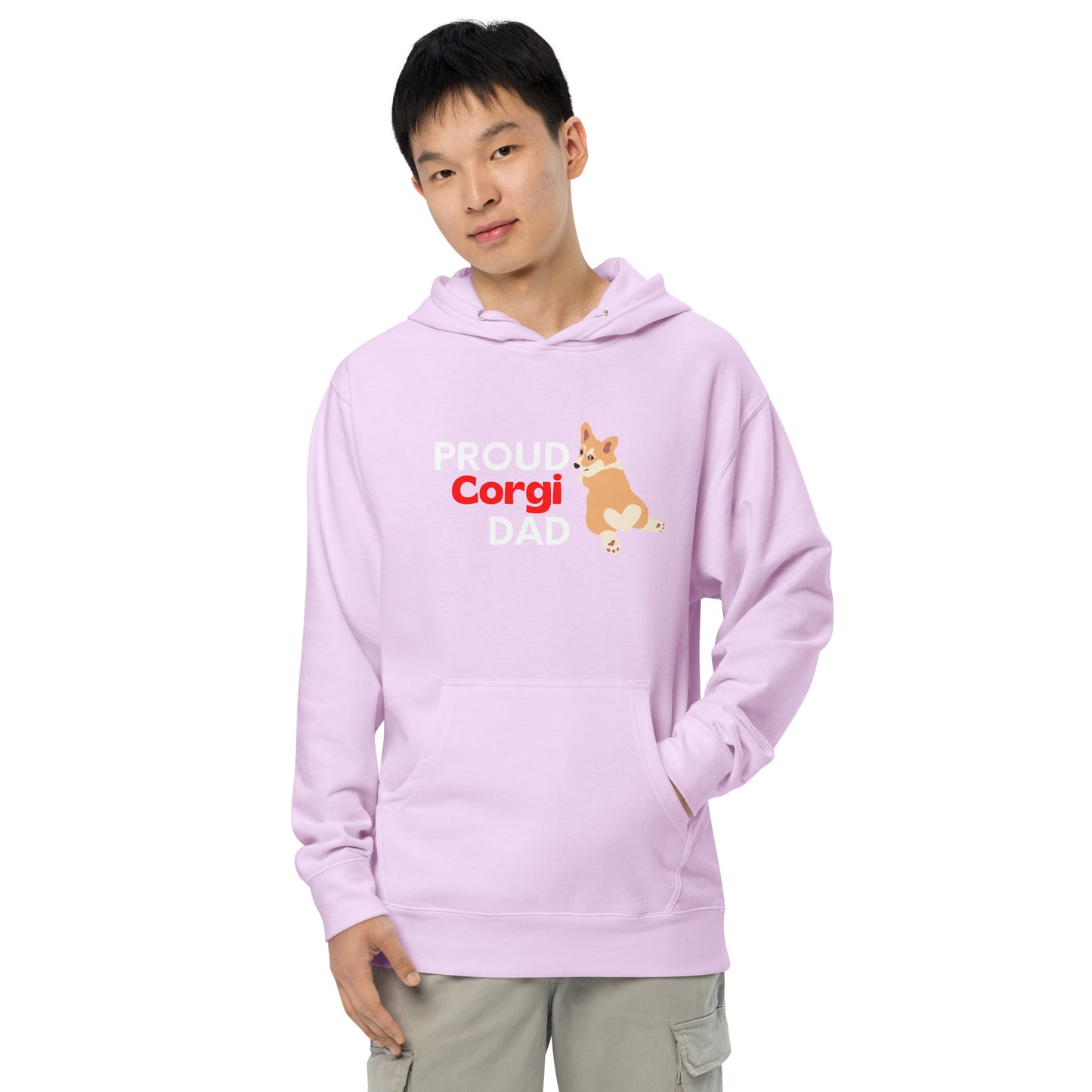 Men's hoodie 'PROUD Corgi DAD'