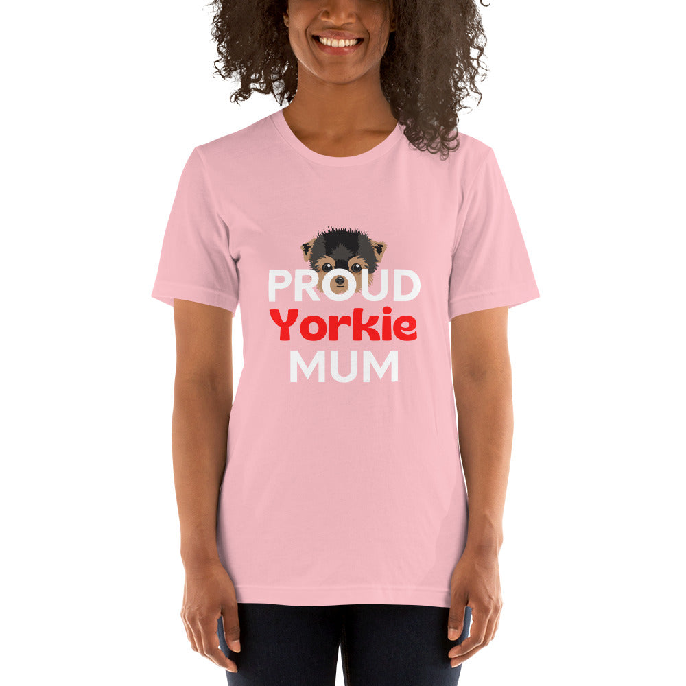 Women's t-shirt 'PROUD Yorkie MUM'
